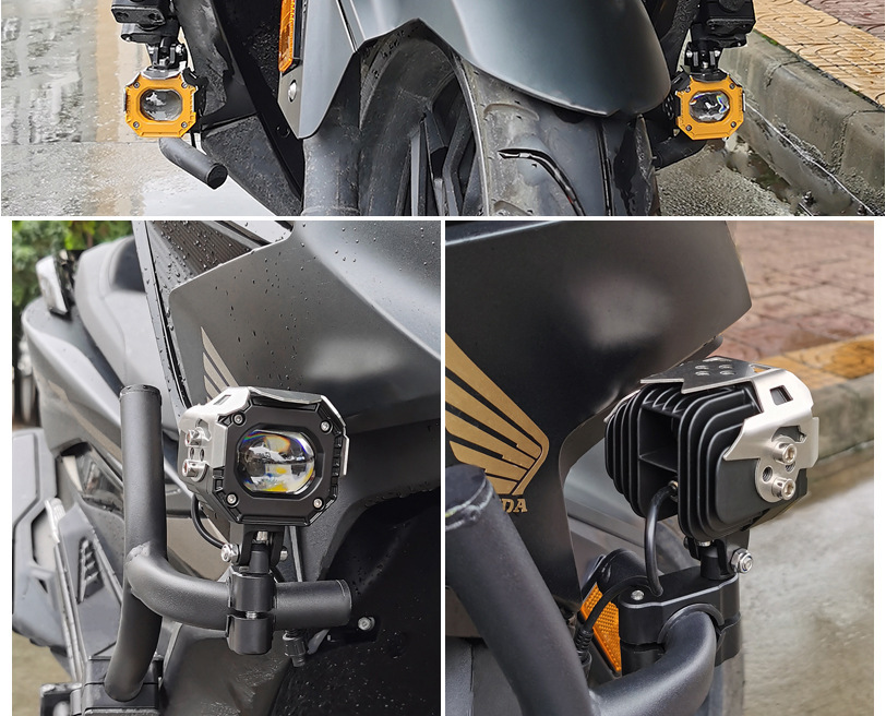MT50 motorcycle LED laser spotlight, high-brightness electric vehicle bulb, matrix high-low beam headlight, strobe bulb
