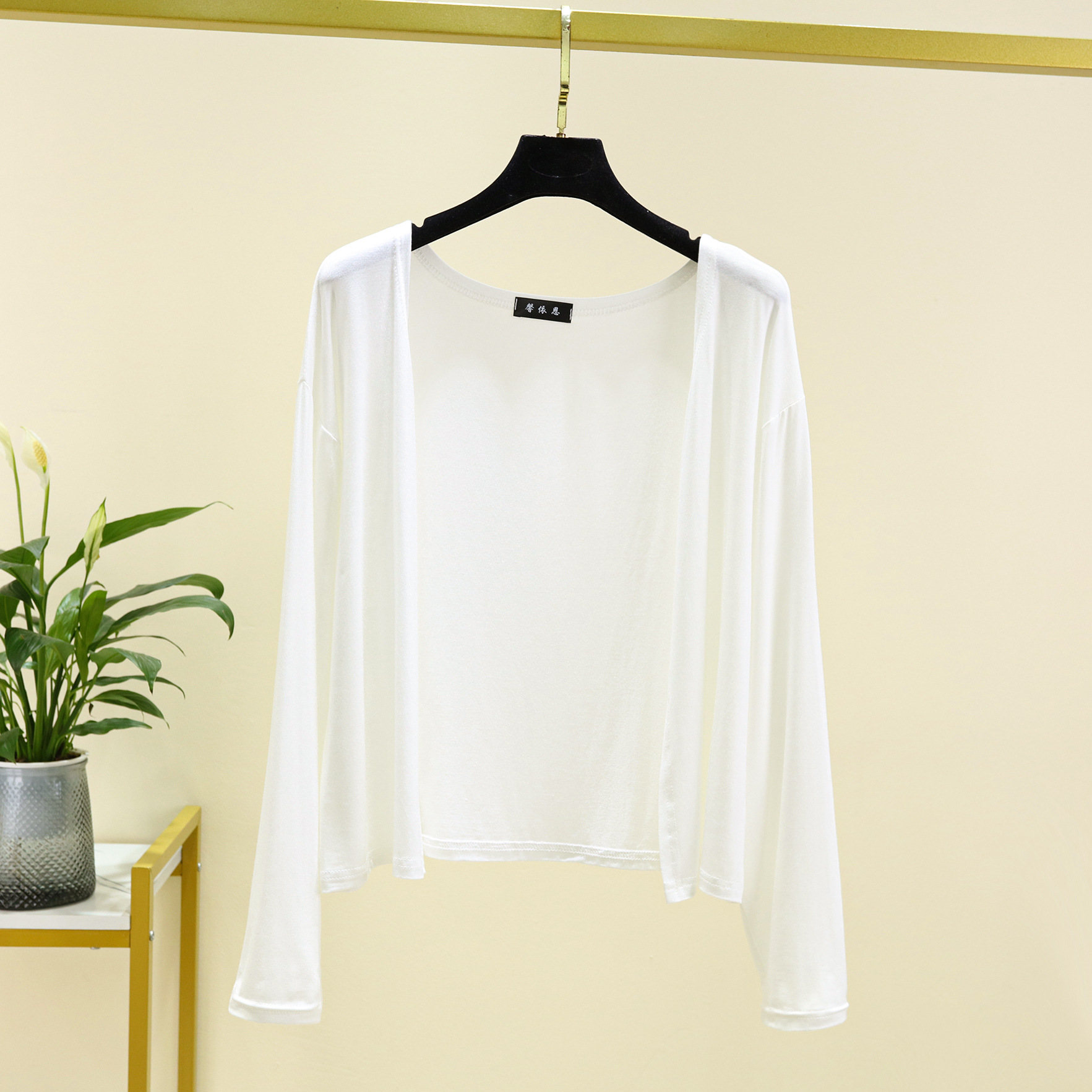 Summer thin modal cardigan sun protection top women's new long sleeve shawl thin coat versatile air conditioning shirt