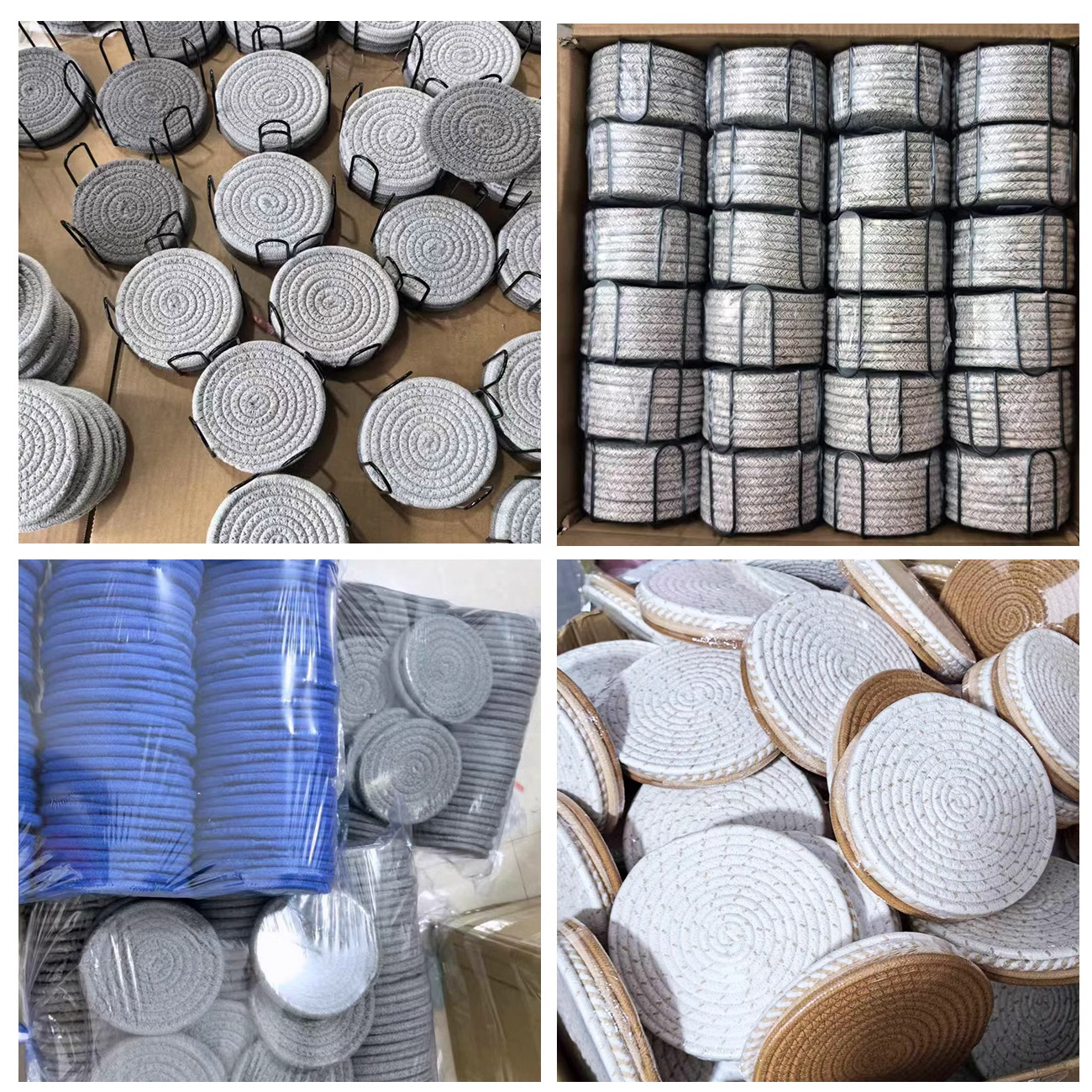 Transfronterizos tejidos de algodón mano cojín de mesa de oficina