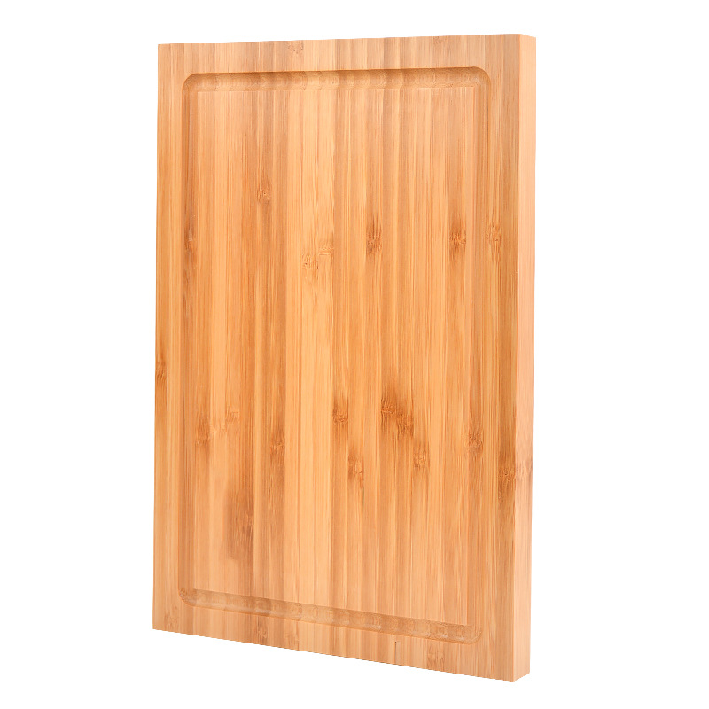 東莞外貿(mào)工廠廚具定制帶水槽竹菜板帶把手食物板牛排板竹制砧板