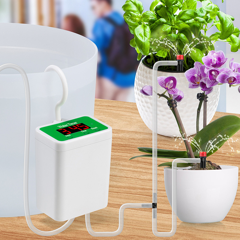 Automatic lazy flower watering artifact home flower gardening smart drip irrigation flower watering device dripper lazy potted plant timing