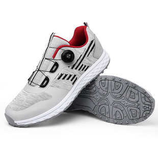 Fashionable Golf Shoes, Fly-Knit Upper, Twist-Buckle Casual Shoes, Spikeless Sports Shoes, Men's and Women's Sports Shoes