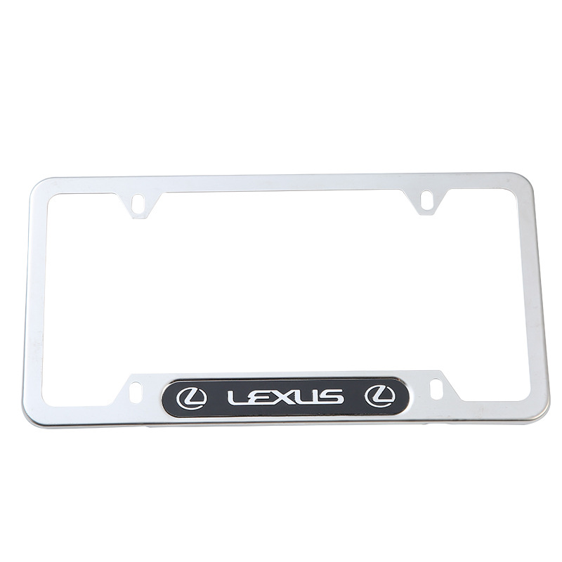 Marco de la placa de la matrícula del coche pintado en color transfronterizo marco de la placa de matrícula estándar americano estándar europeo marco de la placa de la matrícula trasera del coche de venta caliente