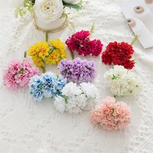 爆款热销仿真玫瑰花康乃馨绢布花 DIY手工花环制作喜糖盒饰品配件