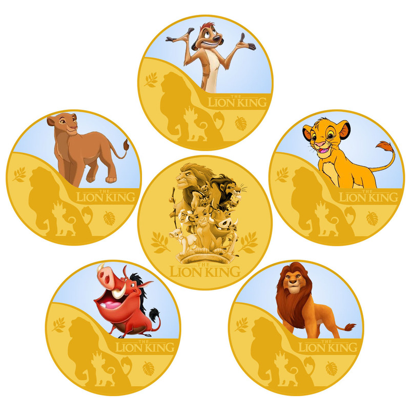 Classic Movie Lion King Commemorative Coin Simba Timon Pompous Movie Perimeter Coin Badge Gift Collection
