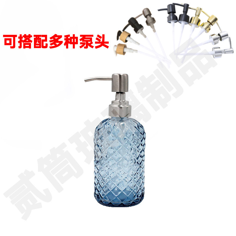 亚马逊洗手液瓶洗发水空瓶沐浴露分装瓶卫浴洗手液按压瓶空瓶玻璃|undefined