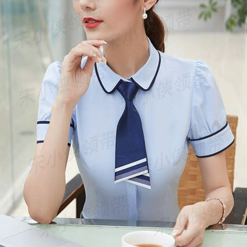Женская профессиональная одежда в корейском стиле, стюардесса, стойка регистрации, банк, отель, униформа JK, матросский танцевальный воротник с цветком