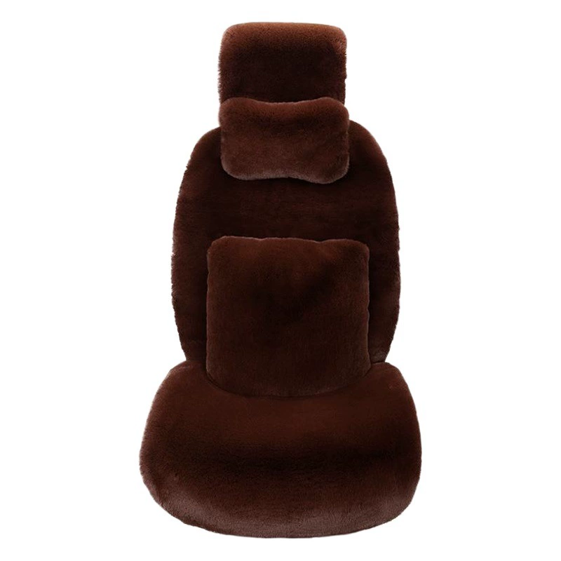 Зимняя теплая и утолщенная накидка на автомобильное сиденье, зимний плюшевый чехол на сиденье из меха кролика рекс, утолщенная и теплая автомобильная подушка.