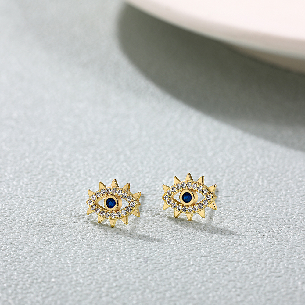 2021 Fashion New Style Ethnic Style Eyes Zircon Earrings Factory Direct Wholesale Foreign Trade Jewelry display picture 8