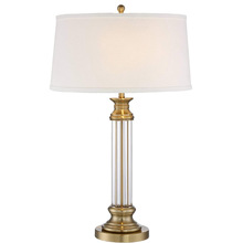 古铜色玻璃柱米白色锥形鼓罩装饰客厅卧室房床头床头柜家庭办公室