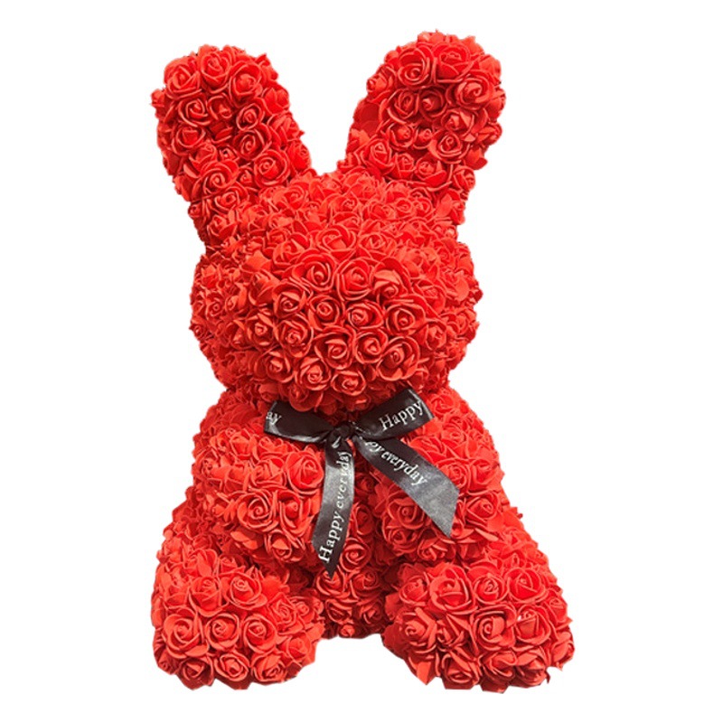 Flor eterna Rose Rabbit 520 Día de San Valentín Regalo de la madre Regalo de cumpleaños para novia Navidad Flor artificial creativa