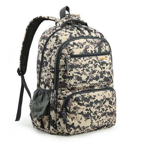 Cross-border foreign trade backpack, trendy student schoolbag, travel backpack, Korean version for men and women, camouflage casual computer bag