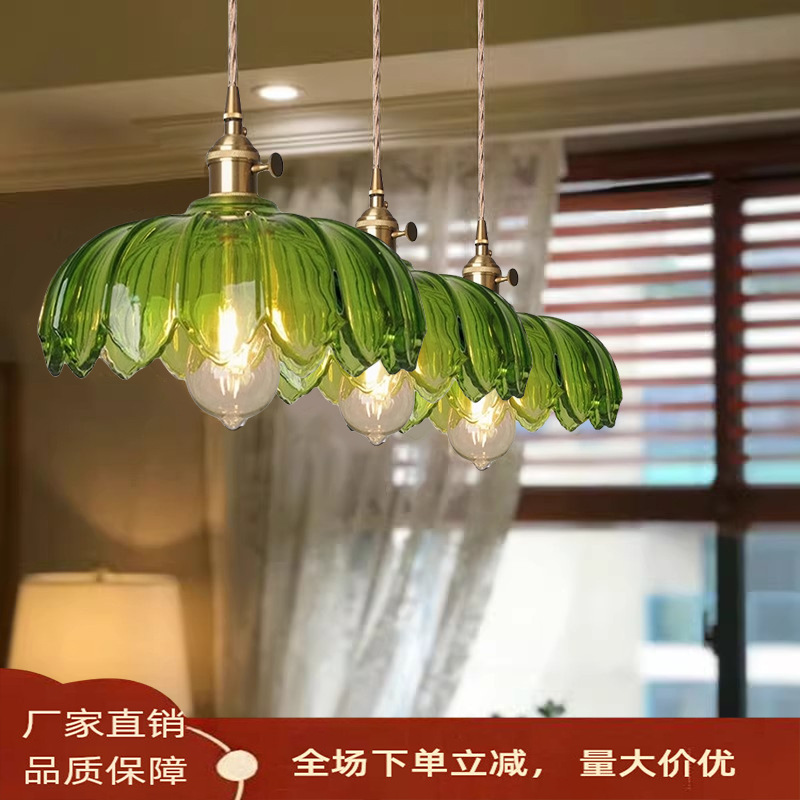Lámpara Colgante Vintage de Vidrio y Cobre, Altura Ajustable, Luz LED, para Restaurante y Dormitorio image 3