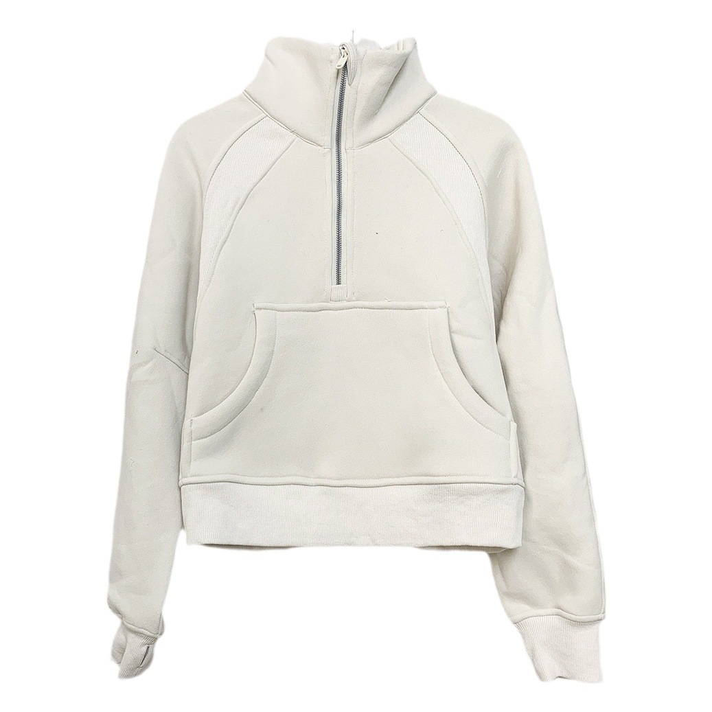 New Winter Casual Jacket, Sports Half-Zip Stand-Up Collar Sweatshirt, Outdoor Yoga Wear, Warm Polar Fleece