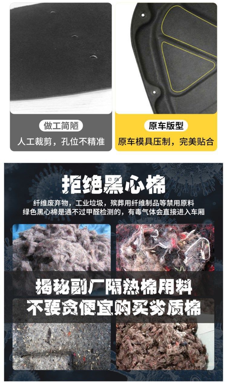 Car Sound Insulation and Heat Insulation Cotton Engine Hood Hood Silencer Sound-Absorbing Cotton Car Sound Insulation Trunk Silent Cotton