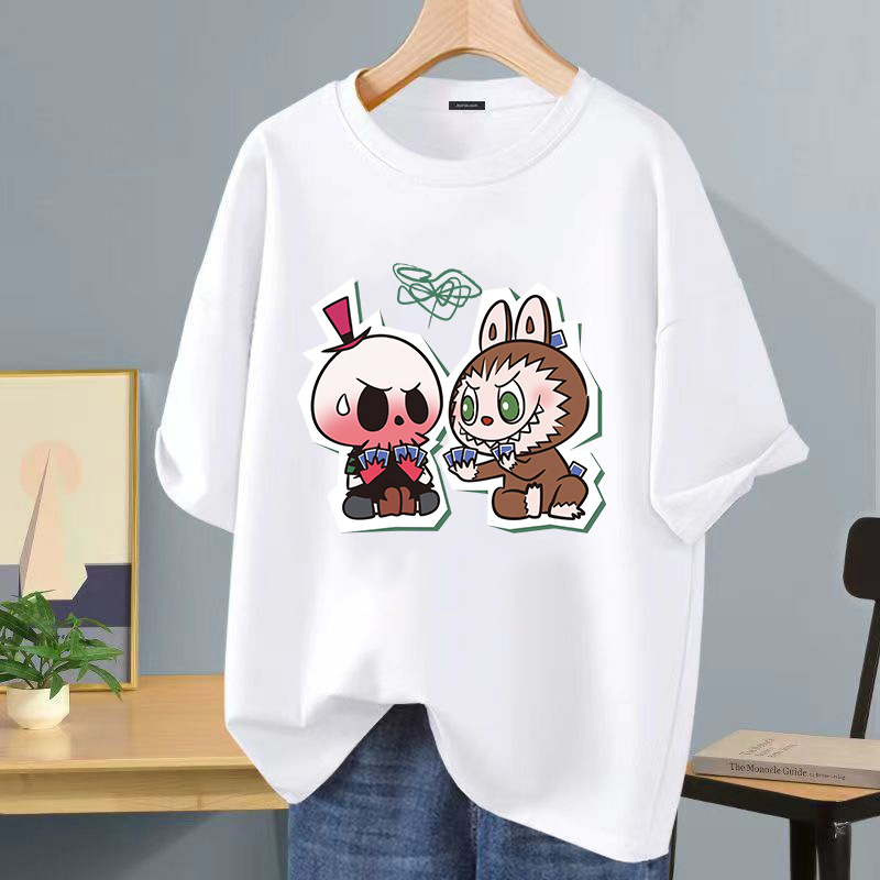 2026 helado seda camiseta impresa de manga corta logotipo grande ropa de trabajo DIY ropa de trabajo impresa de cuello redondo camiseta