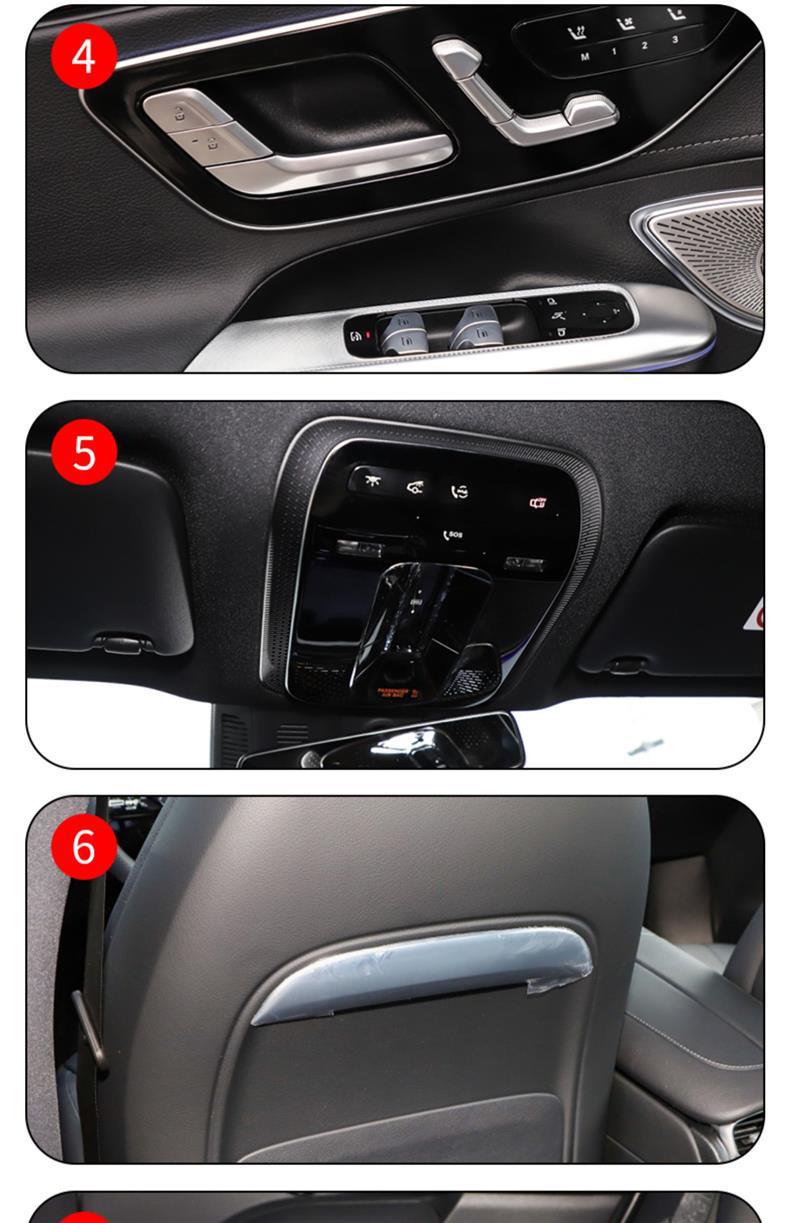 22-25 Mercedes-Benz Eqe350/Amg Center Console Gear Shift Interior Car Sticker Modification Special with High-Definition Film--Tpu