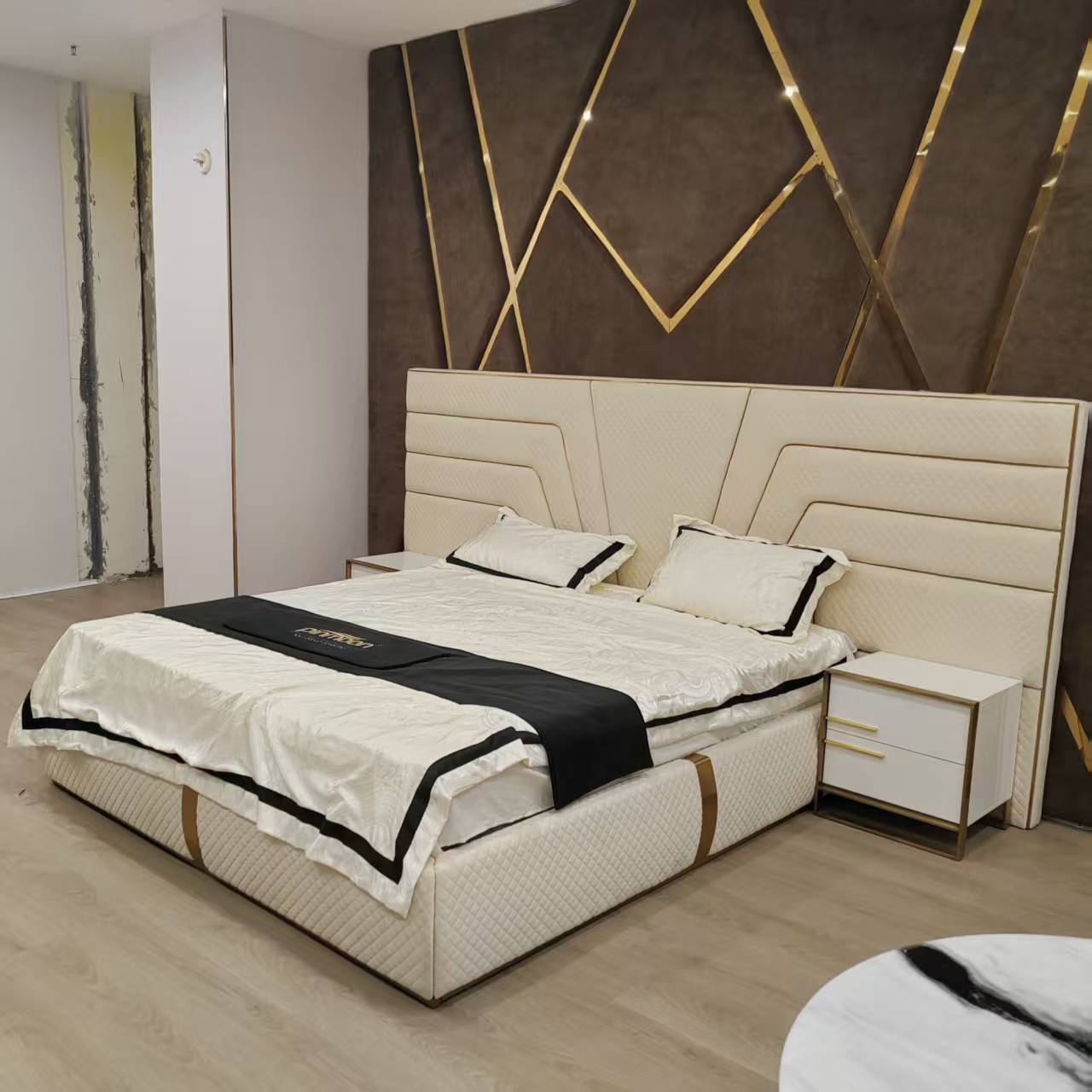 Foshan Hotel Furniture Customization B&B Villa Apartment Guest Room Full Set of Design and Construction Plan Panel Room Set