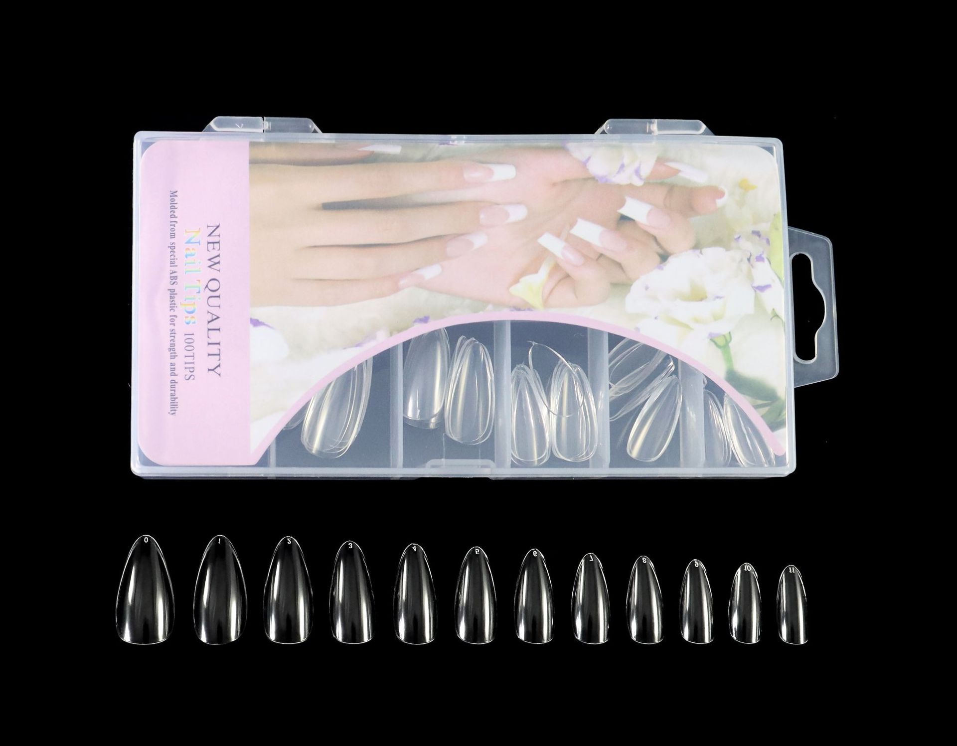 Uñas postizas de 120 piezas, transparentes, sin marcas, semi-completas, al por mayor