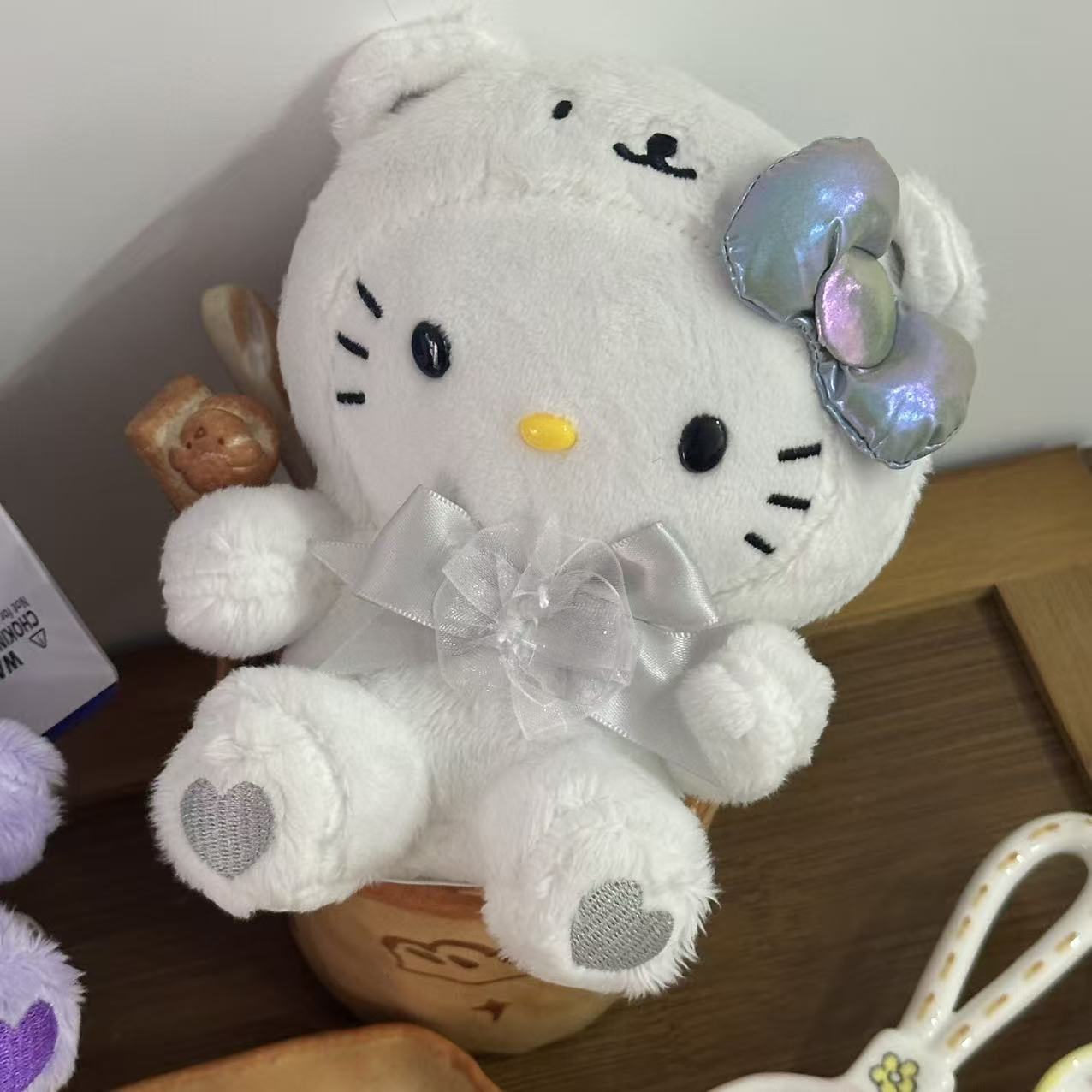 Amor hellokitty muñeca colgante llavero colgante bolsas de regalo bolsas de peluche lindo muñeca colgante lindo