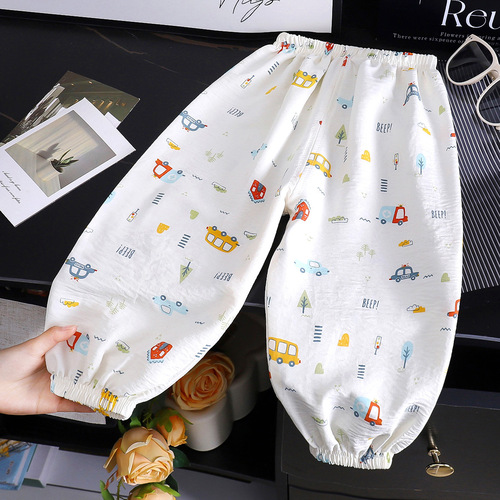 Baby mosquito-proof pants, summer thin boy and girl knickers, casual loose small and medium-sized children's pyjamas, children's pyjamas