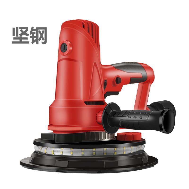 自吸式墙壁打磨机墙面腻子无尘电动抛光机带灯手持式抹墙机砂纸机
