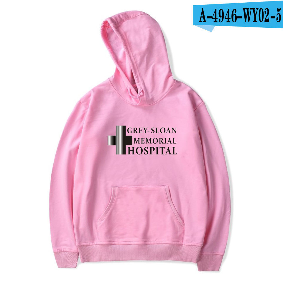 Dó drama americano insignia doctor Grey's trendyy Grey's Anatomy sudadera con capucha y cuello redondo ropa de invierno con capucha para hombres y mujeres