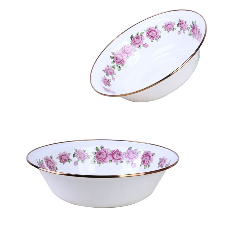 Caliente marca xinyiyuan 30cm antiguo esmalte sopa cuenca multi-color de la cuenca de limpieza de almacenamiento