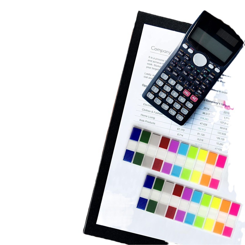Venta caliente transfronteriza 10 colores extraíbles notas adhesivas de PET transparentes notas adhesivas transparentes que se pueden escribir a través del agua pegatinas de índice pegatinas de color