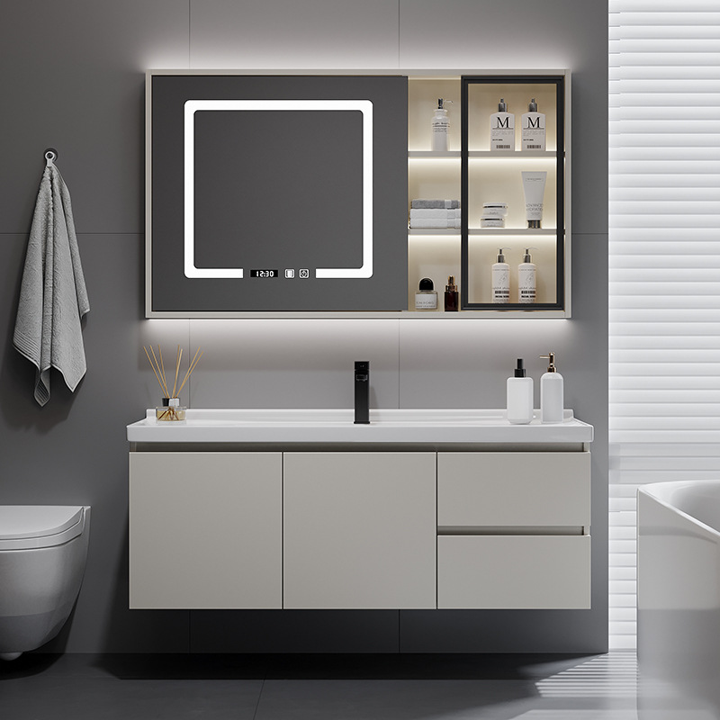 Yida Bathroom All-in-One Basin Customized Free Shipping Smart Mirror Cabinet Bathroom Washbasin Washbasin Bathroom Cabinet Combination