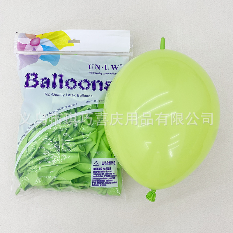 Globos con Cola de 10 Pulgadas para Fiestas, Color Sólido