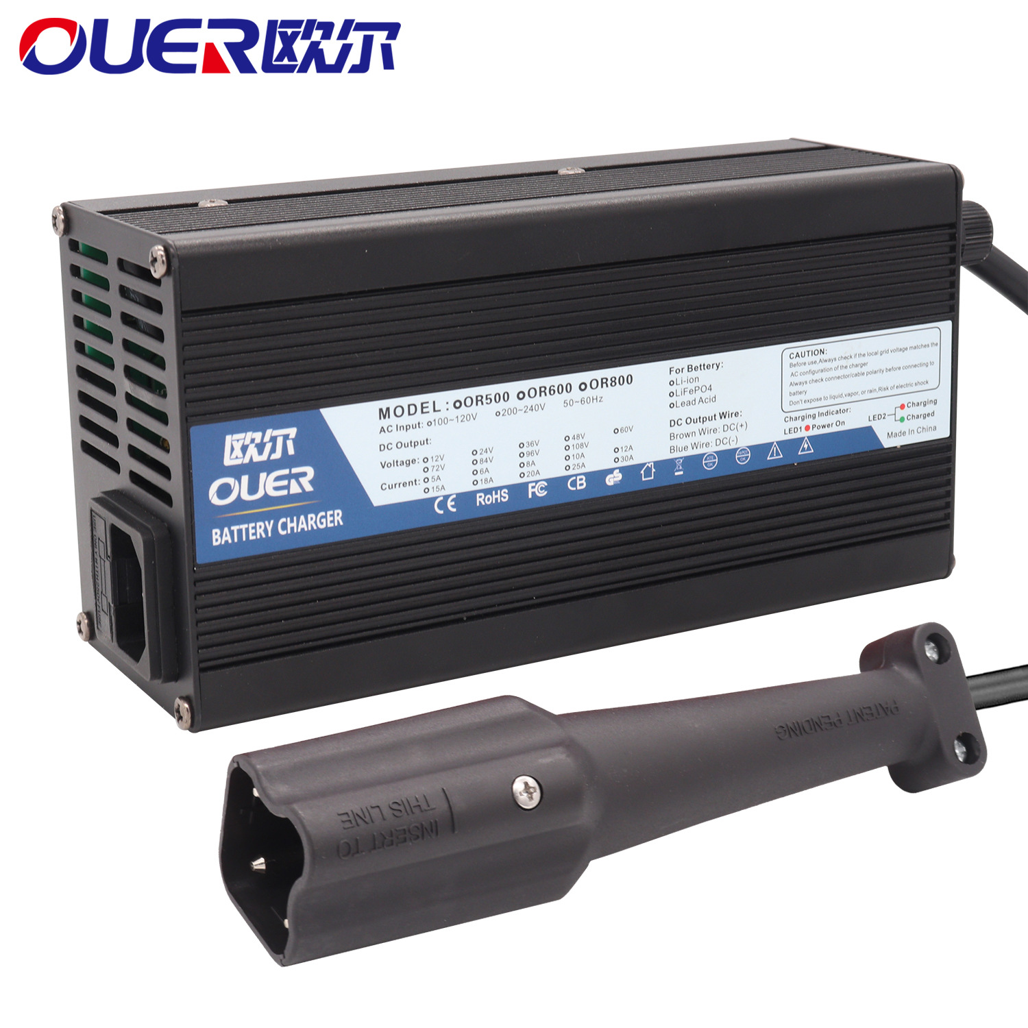 高尔夫球车 EZGO 48V10A铅酸充电器专用 各类高尔夫球车插头可选