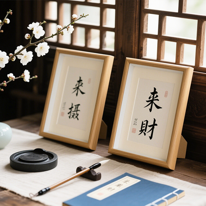 Wooden Photo Frame Display Stand 5-Inch 6inch 8inch Photo Frame Calligraphy and Painting Work Frame Empty Frame Decoration Manufacturer Wholesale Direct Sale