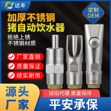 猪饮水器猪水嘴猪咬嘴水槽加厚不锈钢养殖器械猪用自动饮水器配件