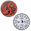 Commemorative three dimensional medal, metal badge, Birthday gift, dragon and phoenix, Chinese style