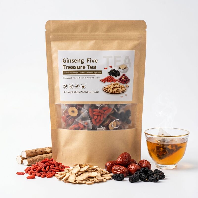 Cross-Border Foreign Trade Amazon Tk Usa Southeast Asia Real Hot-Selling Cross-Border Tea Bags Five Treasures Tea Ten Treasures Tea Oem