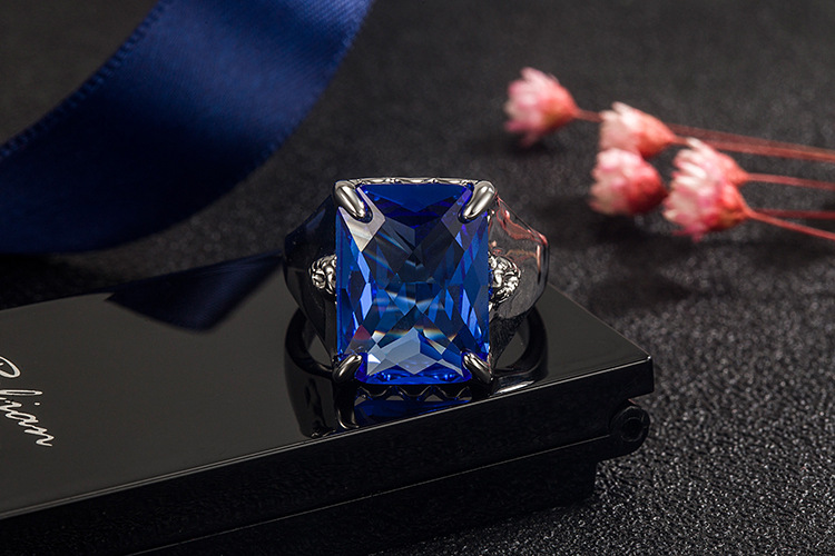 Fashion Lingge Copper Rings Plating Zircon Copper Rings