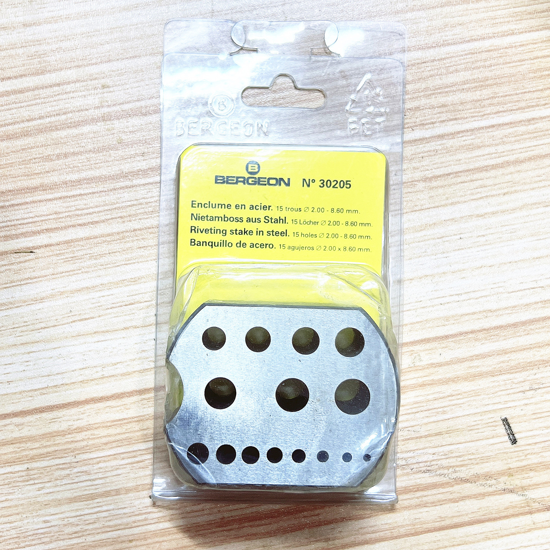 瑞士原装博格 bergeon 30205 钢砖 铁墩 方墩 四方墩 15孔钢孔块