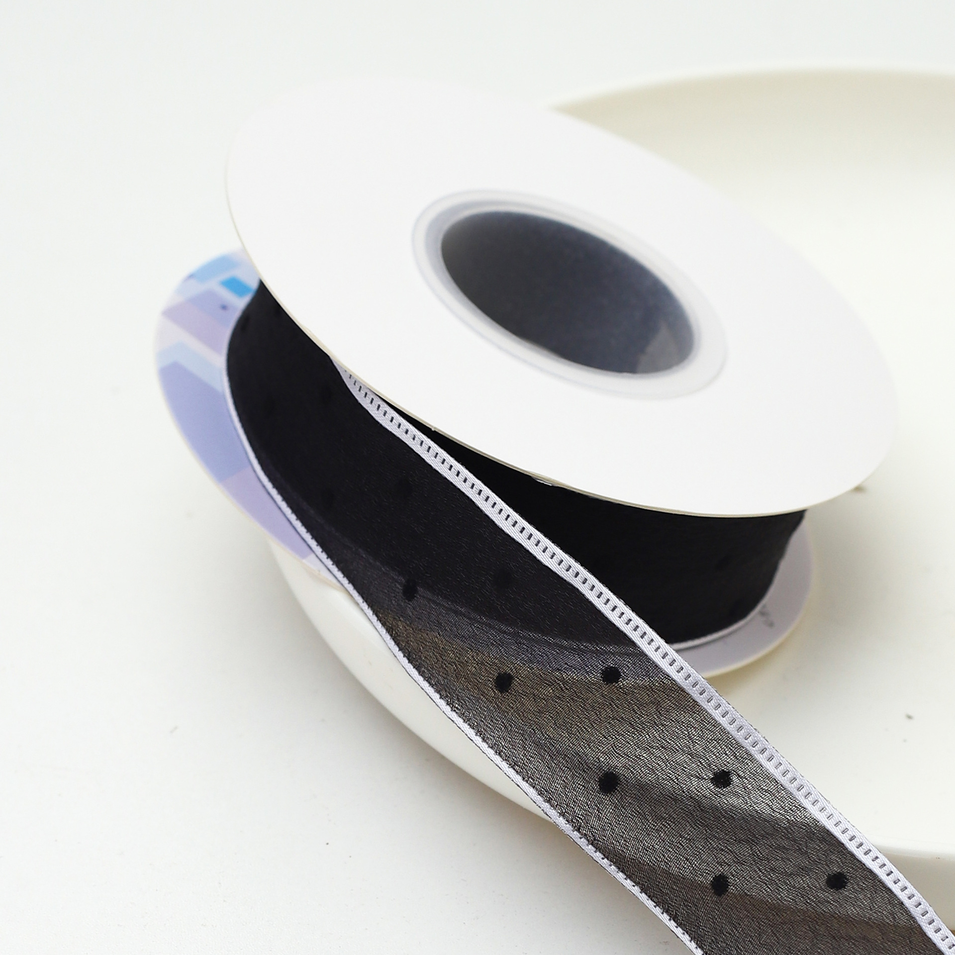 Siete colores, primavera, punto, malla, cinta, ramo, embalaje, hilo, flores, flores, cinta, material de bricolaje hecho a mano, embalaje