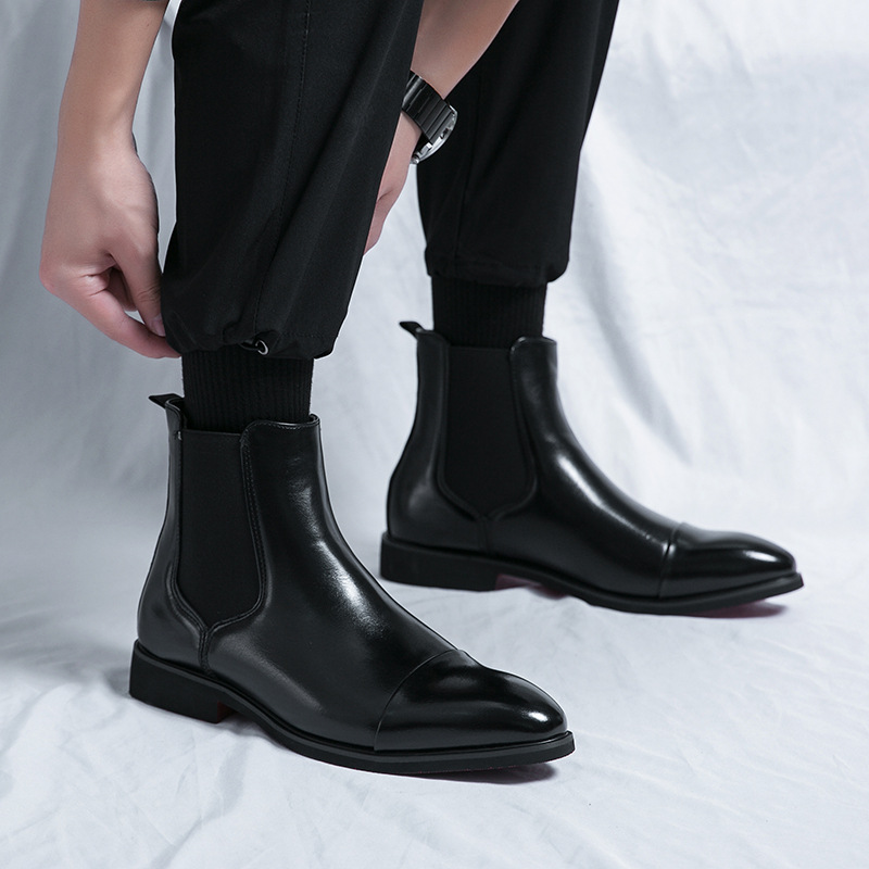 Herren High Top Martin Boots Mit Dicker Sohle Retro Biker_voghion.com