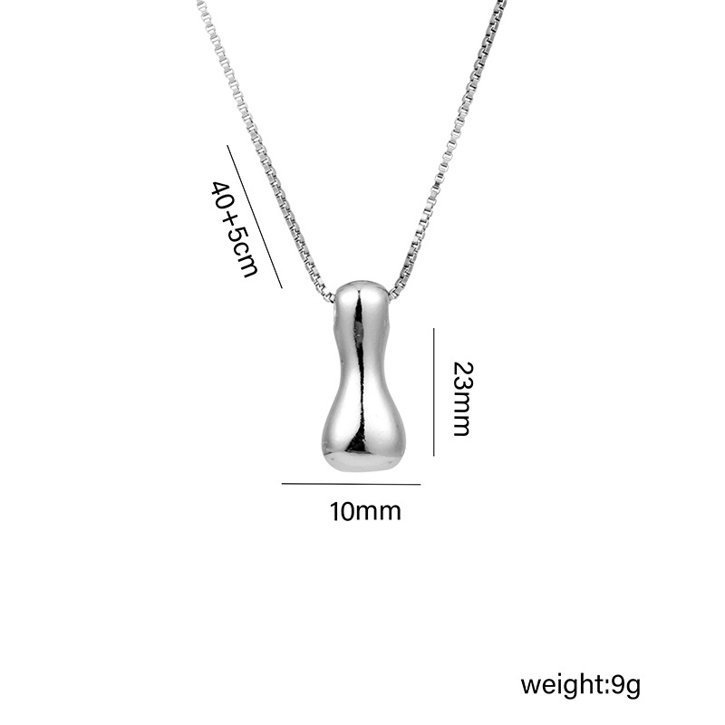 12g Weight Vacuum Plating Gold Plating Process White Gold Plated Plating Material Copper Pendant Material Pendant Necklace Classification Copper Chain Material 1 Piece Quantity Daily Occasion Copper Material Letter Pattern Women's Gender Plating Design Basic Style Copper White Gold Plated Basic Plating Letter Pendant Necklace 9