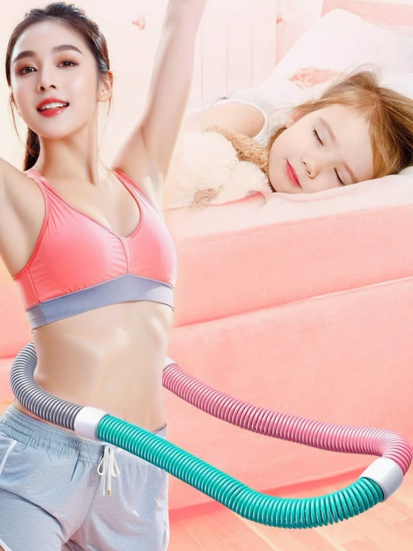 大人のフィットネス用スプリングフラフープ、お腹痩せ、簡単回転、折りたたみホースフラフープ、工場直販|undefined