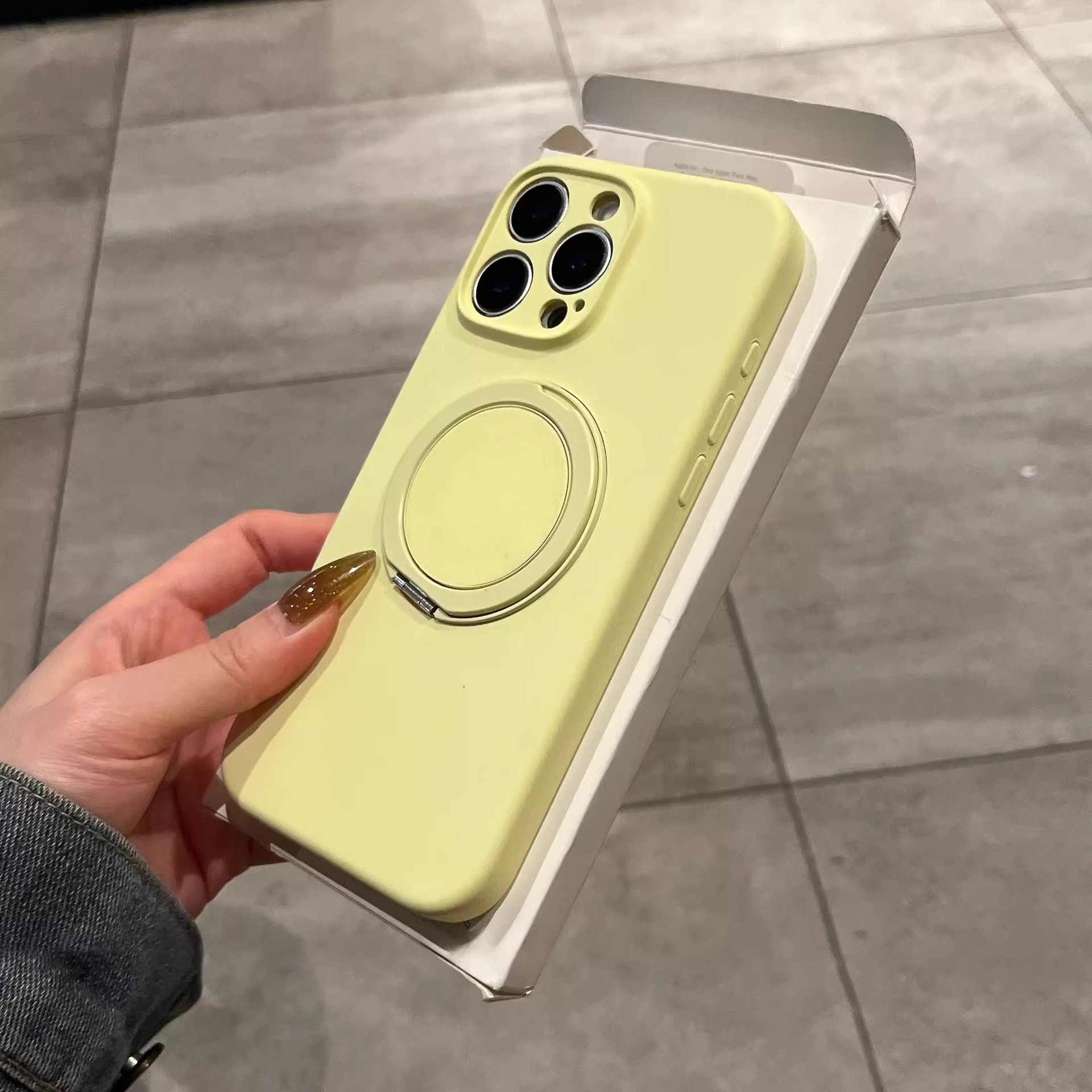 Soportes magnéticos 360 líquidos de color sólido minimalista ins para iPhone 15 Apple 16ProMax funda para teléfono móvil 14n