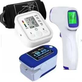 英文出口测温仪额温枪额温计温度枪测温枪体温枪血压计血氧仪组合