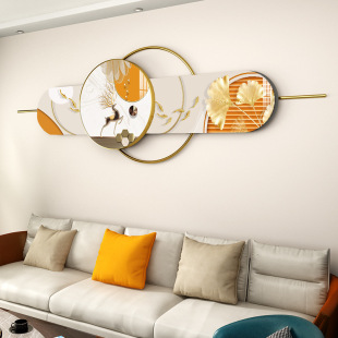 New living room iron wall hanging painting Three-dimensional combination decorative painting corridor bedroom wall decoration Crystal porcelain painting wall decoration
