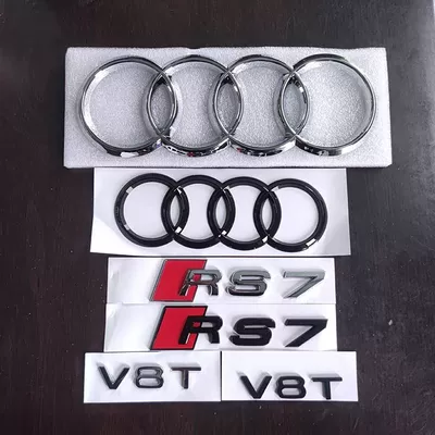 Car logo, Audi RS7 car emblem, original