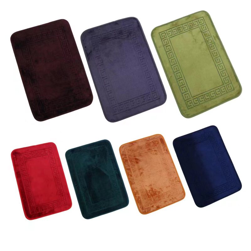 Coral fleece non-slip floor towel wholesale 40*60 B & B home bathroom bath floor mat absorbent foreign trade floor towel customization