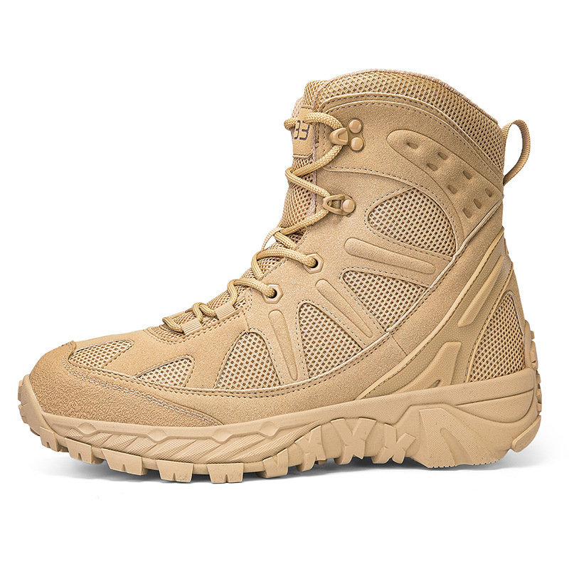 Botas tácticas de gran tamaño transfronterizas de Amazon para hombres, resistentes al desgaste, antideslizantes, fuerzas especiales de campo, botas de montaña de gran tamaño 39-47 para hombres