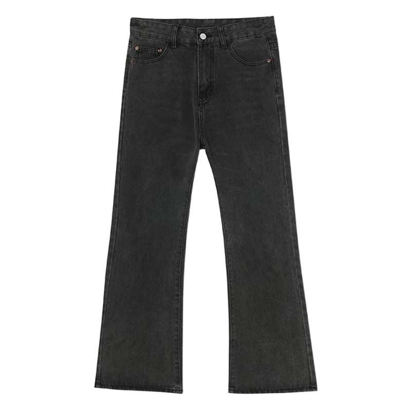 nirben Leg Long Multicolor Jeans Korean-style All-match Slim Look Wide Leg Micro Wash Instagram Style Straight Trendy Men
