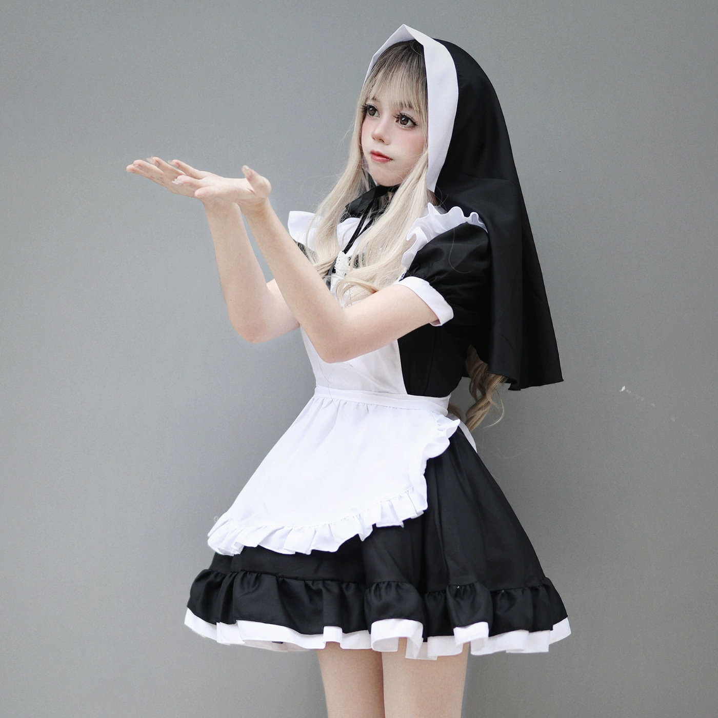 Оригинально инновационный кросс-бордер Halloween монахиня сервис Lolita двухмерная горничная платье мундир милый девочка